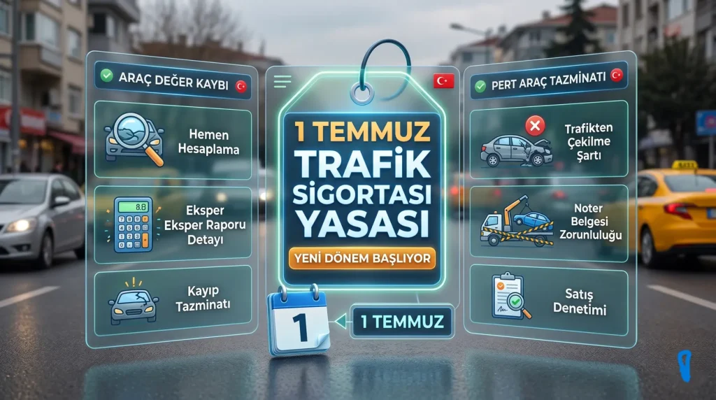 1 Temmuz Trafik Sigortası Yasası: Değer Kaybı ve Pert Araçlarda Yeni Dönem