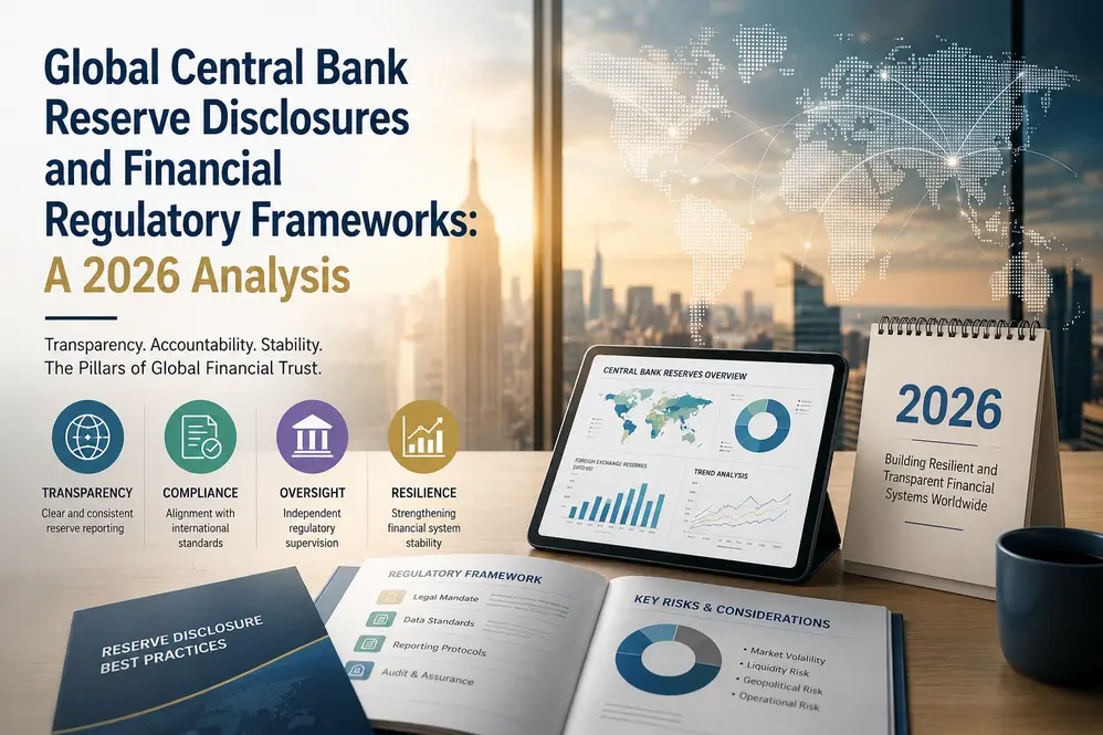 Institutional financial chart illustrating global central bank reserve disclosures and regulatory oversight frameworks