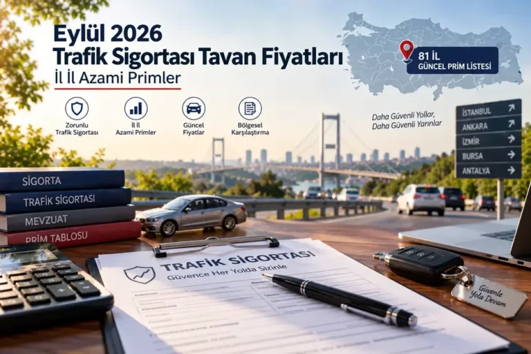 eylül trafik sigortası tavan fiyatları hakkında eylül 2026 trafik sigortası tavan fiyatlarını ve il il azami primleri